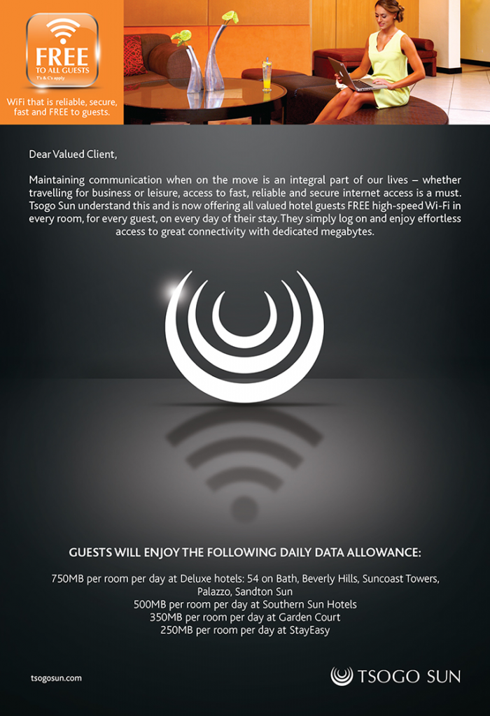 tsogo sun free wifi